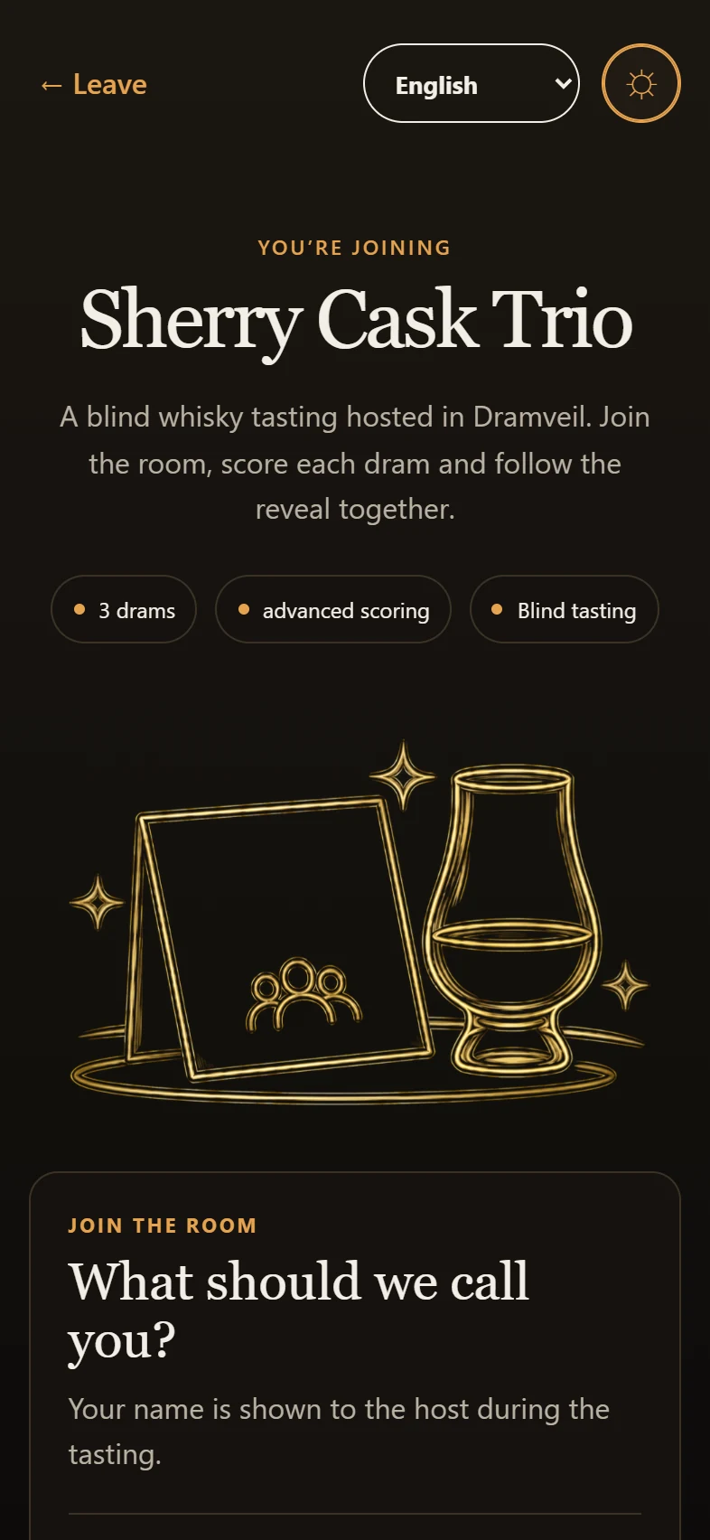 Guest join screen